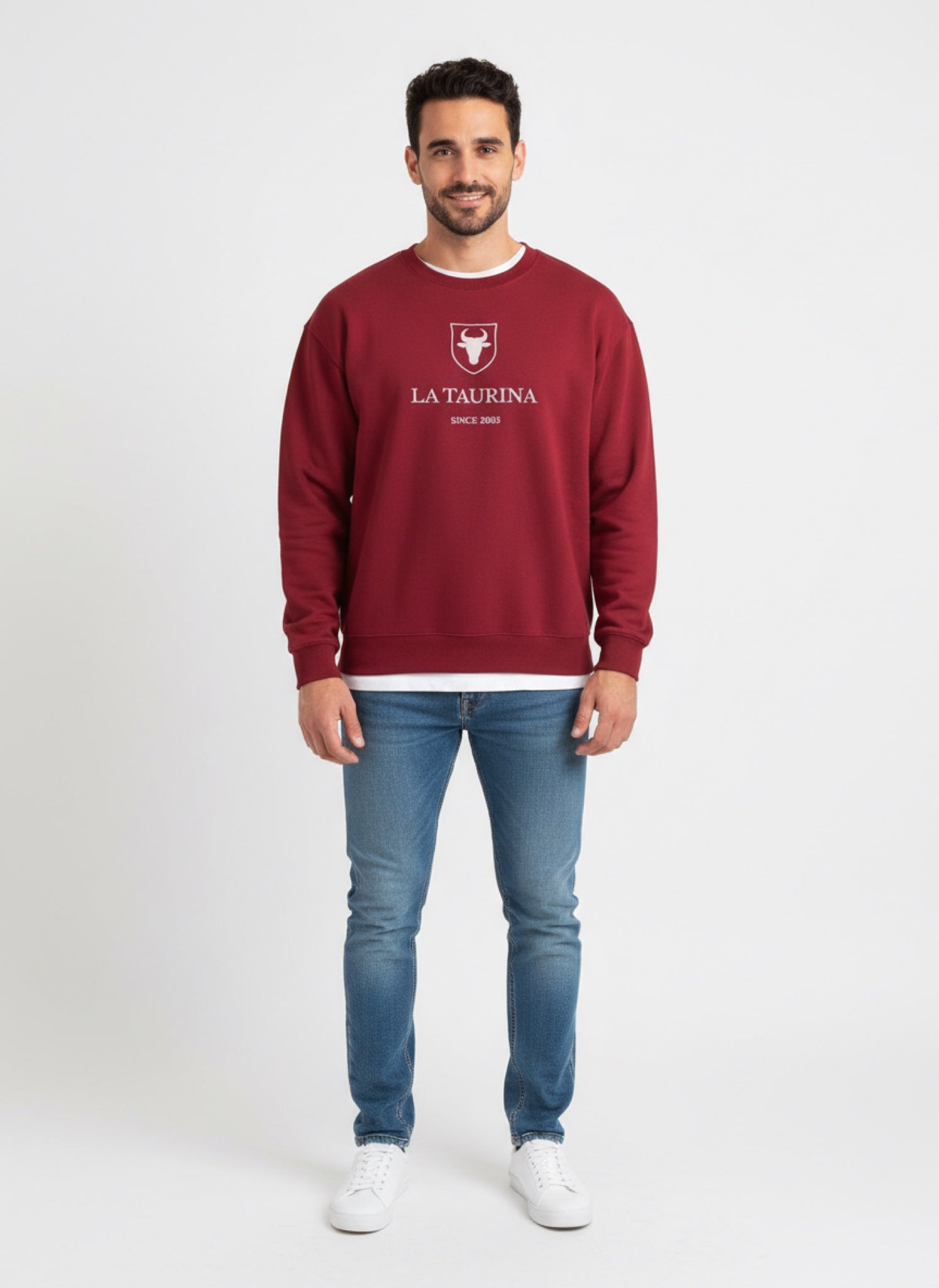 Sudadera UNISEX La Taurina Rojo Granate - Entretiempo Oversize