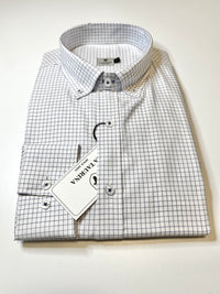Camisa Oxford Cuadros Medianos Punteados Azul Marino