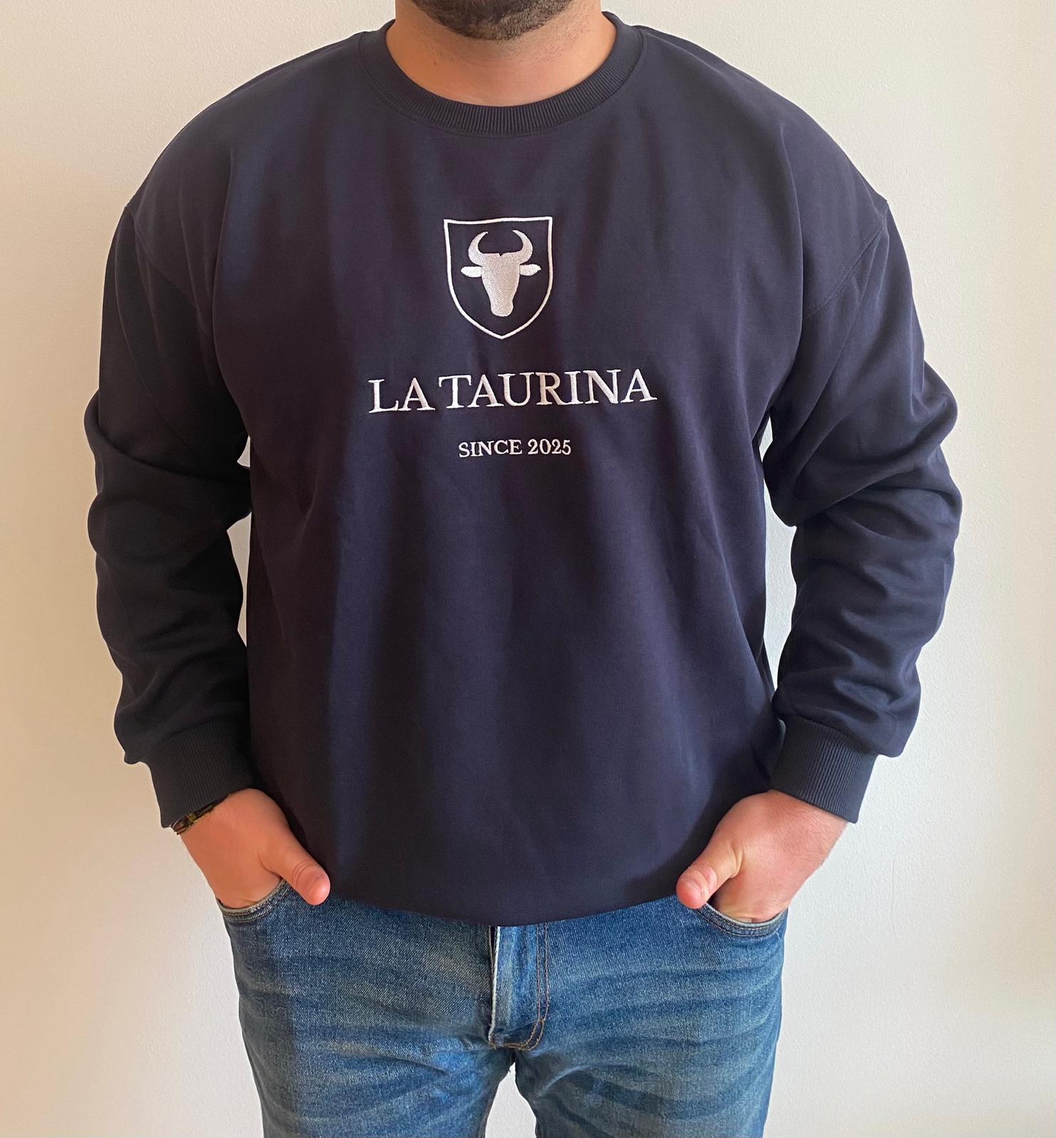 Sudadera La Taurina Azul Marino - Entretiempo Oversize