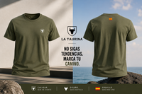 Camiseta UNISEX Verde militar- Military Green Flag Collection La Taurina