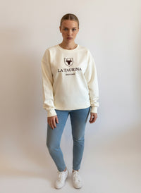 Sudadera UNISEX La Taurina Blanco Cremoso - Entretiempo Oversize
