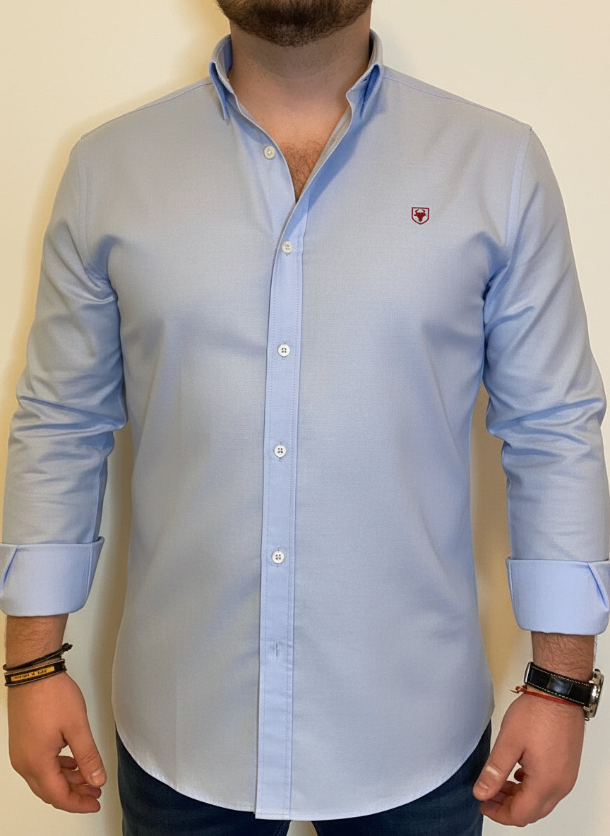 Camisa Oxford Azul Celeste