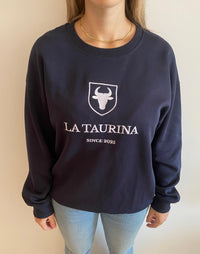 Sudadera La Taurina Azul Marino - Entretiempo Oversize