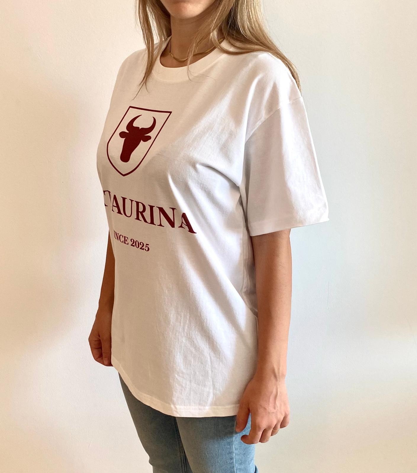 Camiseta La Taurina Blanca - Diseño Rojo San Fermín