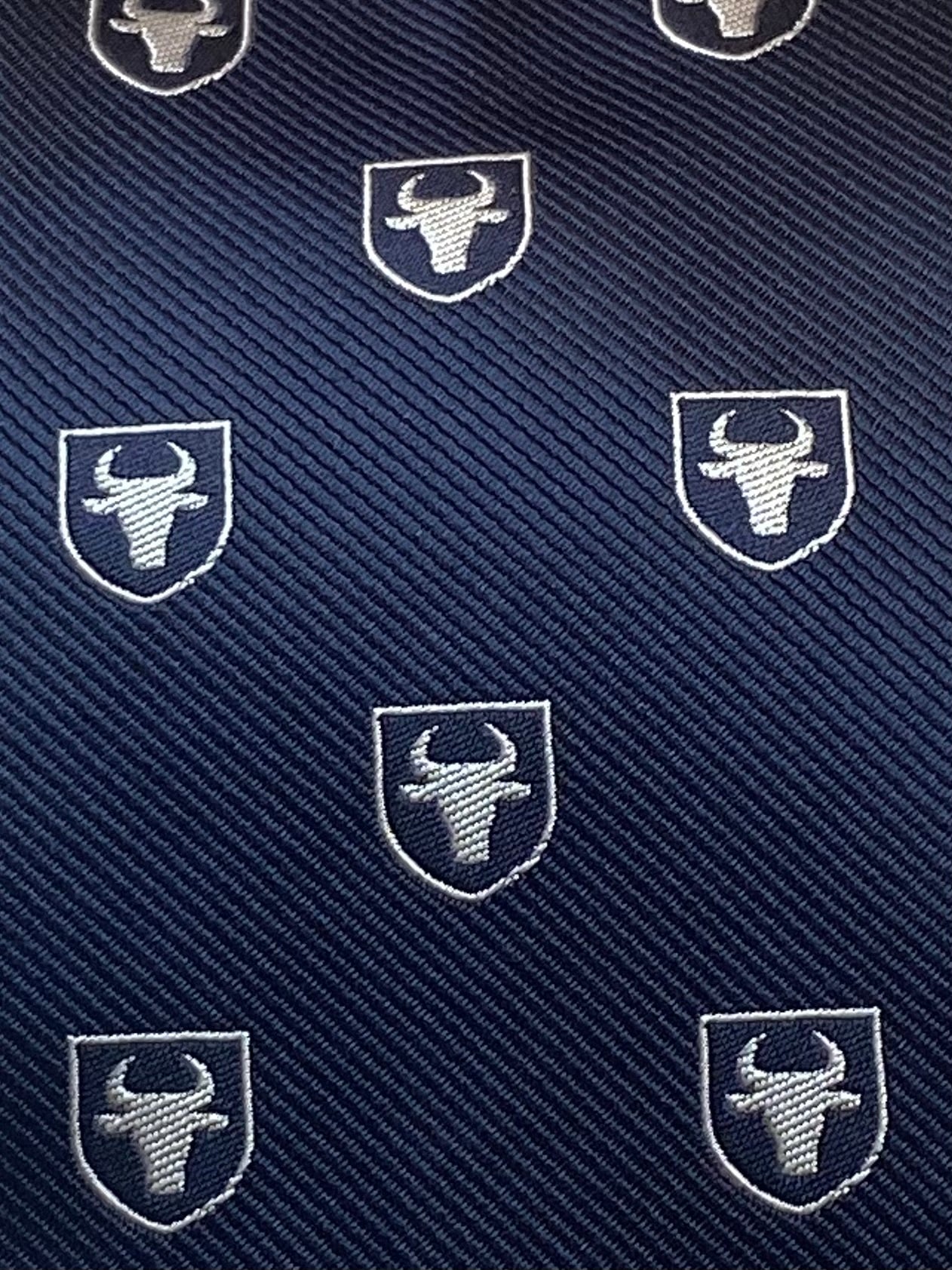Corbata Azul Oscuro Logo Blanco