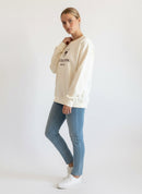 Sudadera UNISEX La Taurina Blanco Cremoso - Entretiempo Oversize