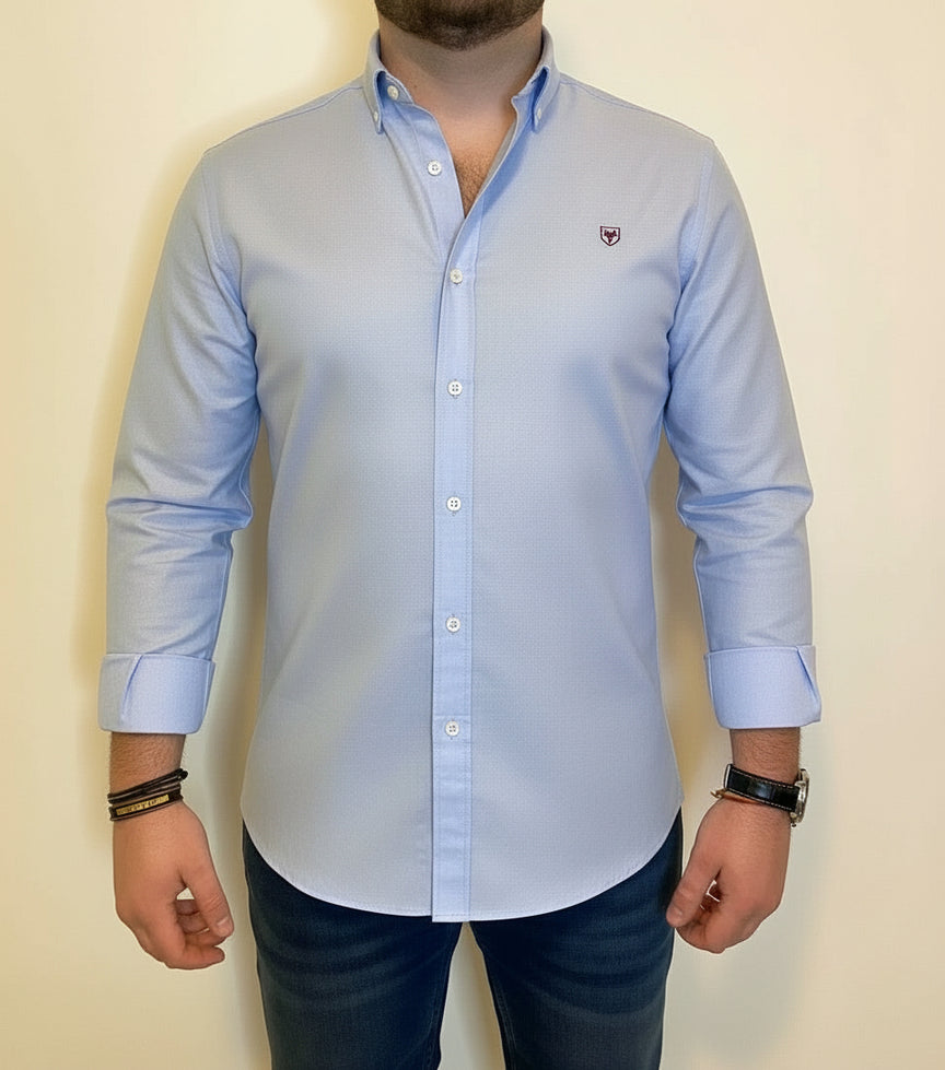 Camisa Oxford Azul Celeste