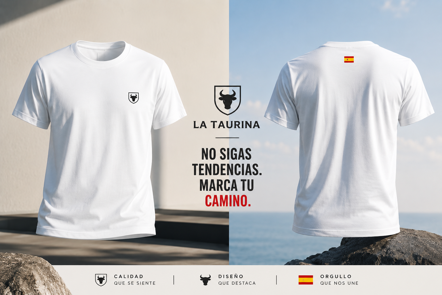 Camiseta Unisex Blanca- Flag Collection La Taurina