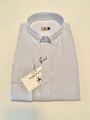 Camisa Oxford Cuadros Pequeños Azul