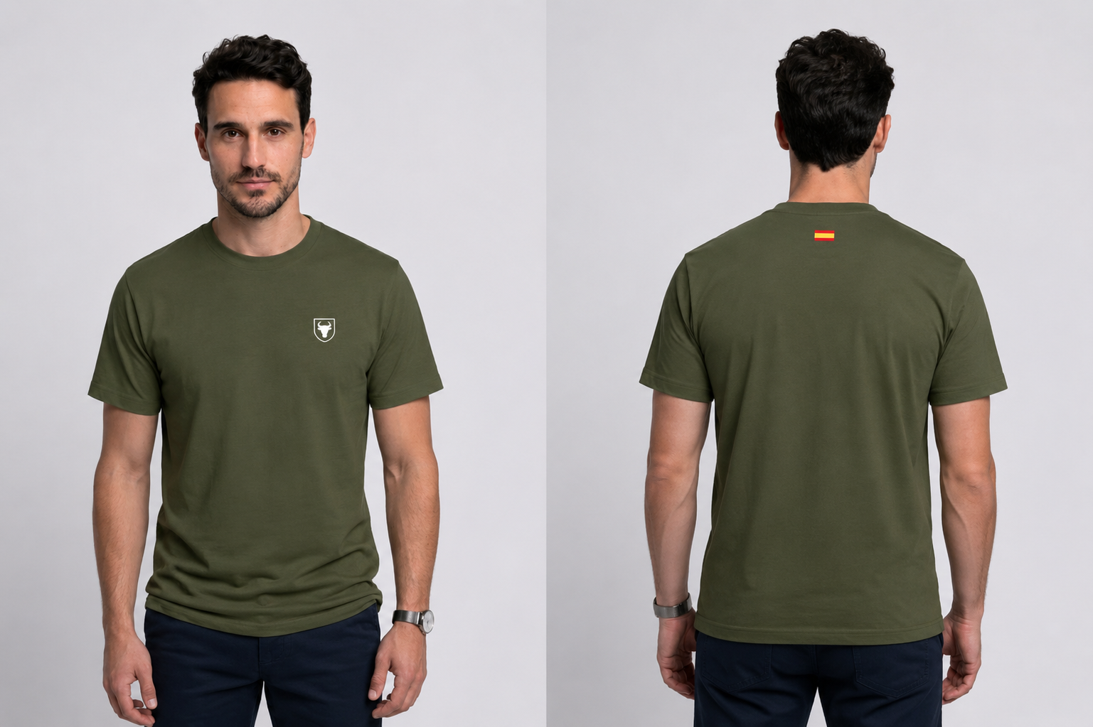 Camiseta UNISEX Verde militar- Military Green Flag Collection La Taurina