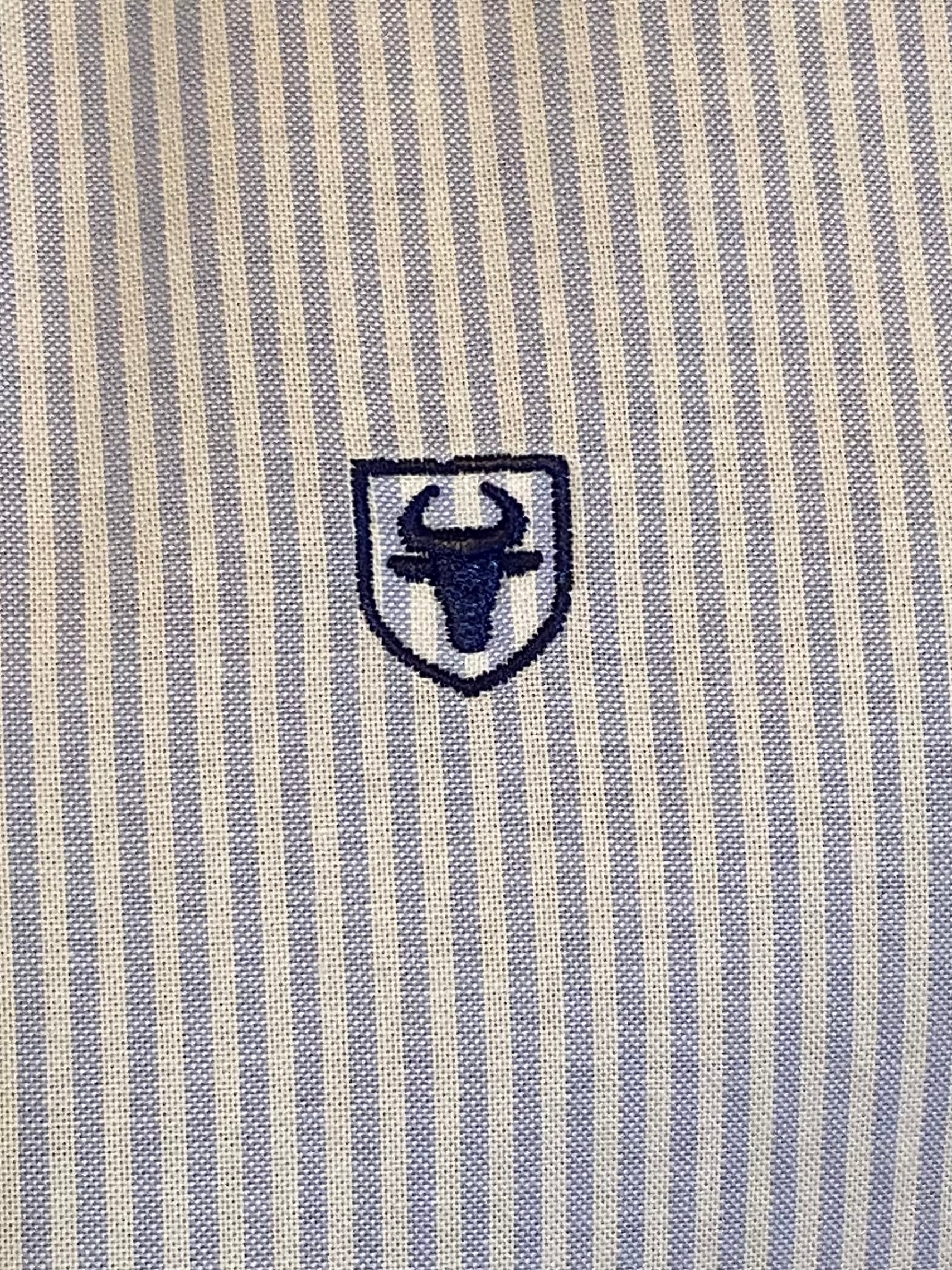 Camisa Blanca Oxford Rayas Azules