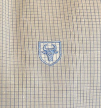 Camisa Oxford Cuadros Pequeños Azul