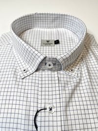Camisa Oxford Cuadros Medianos Punteados Azul Marino