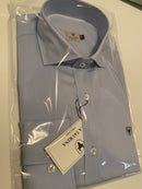 Camisa Azul Celeste Logo Azul Marino