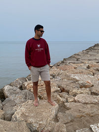Sudadera La Taurina Rojo Granate - Entretiempo Oversize