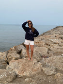 Sudadera La Taurina Azul Marino - Entretiempo Oversize