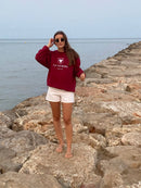 Sudadera La Taurina Rojo Granate - Entretiempo Oversize