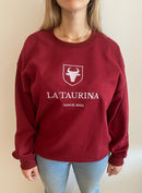 Sudadera La Taurina Rojo Granate - Entretiempo Oversize