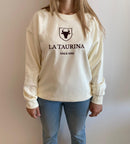 Sudadera La Taurina Blanco Cremoso - Entretiempo Oversize