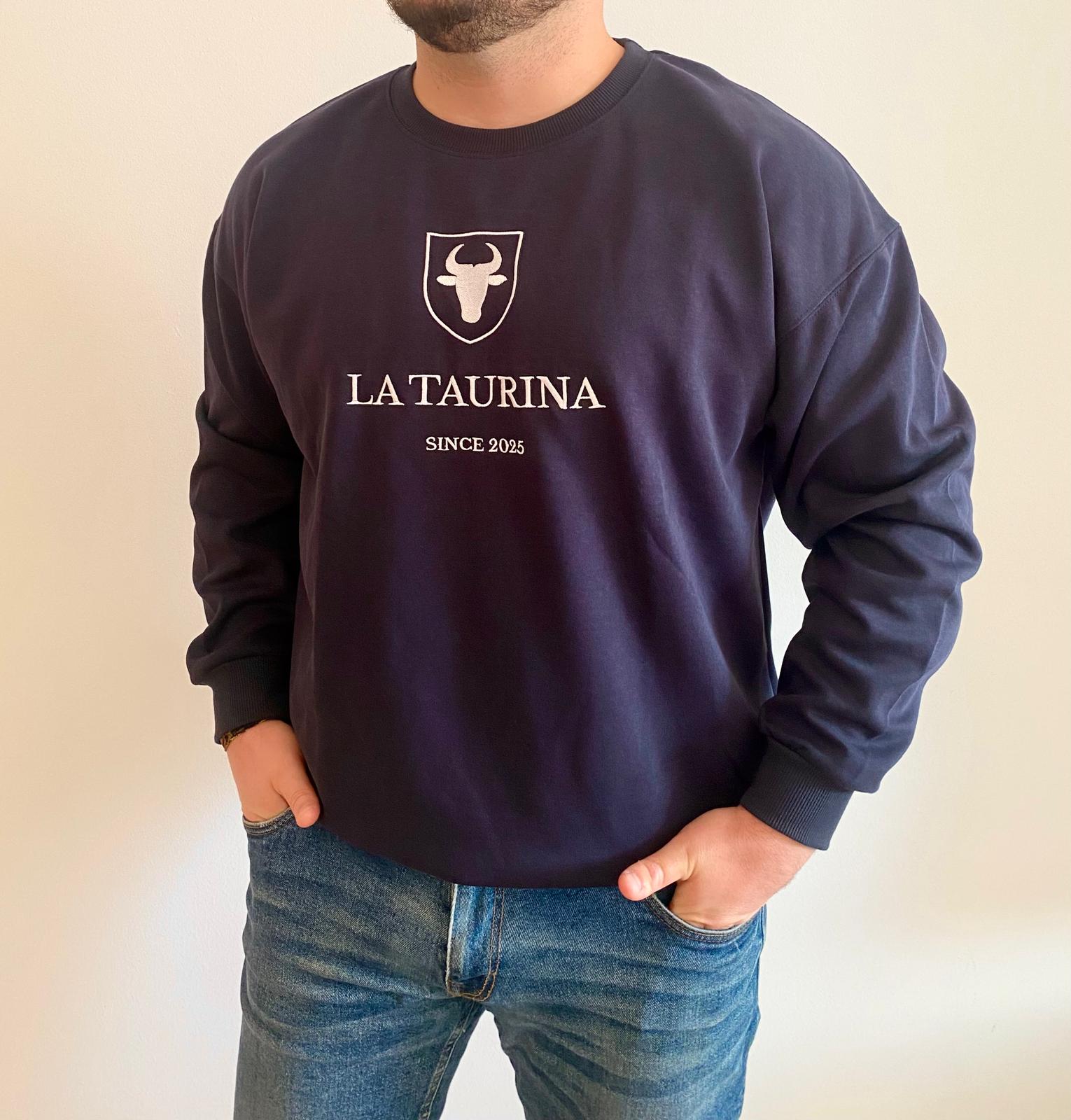 Sudadera La Taurina Azul Marino - Entretiempo Oversize
